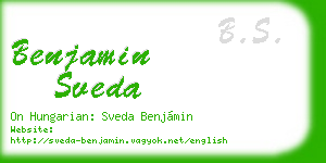 benjamin sveda business card
